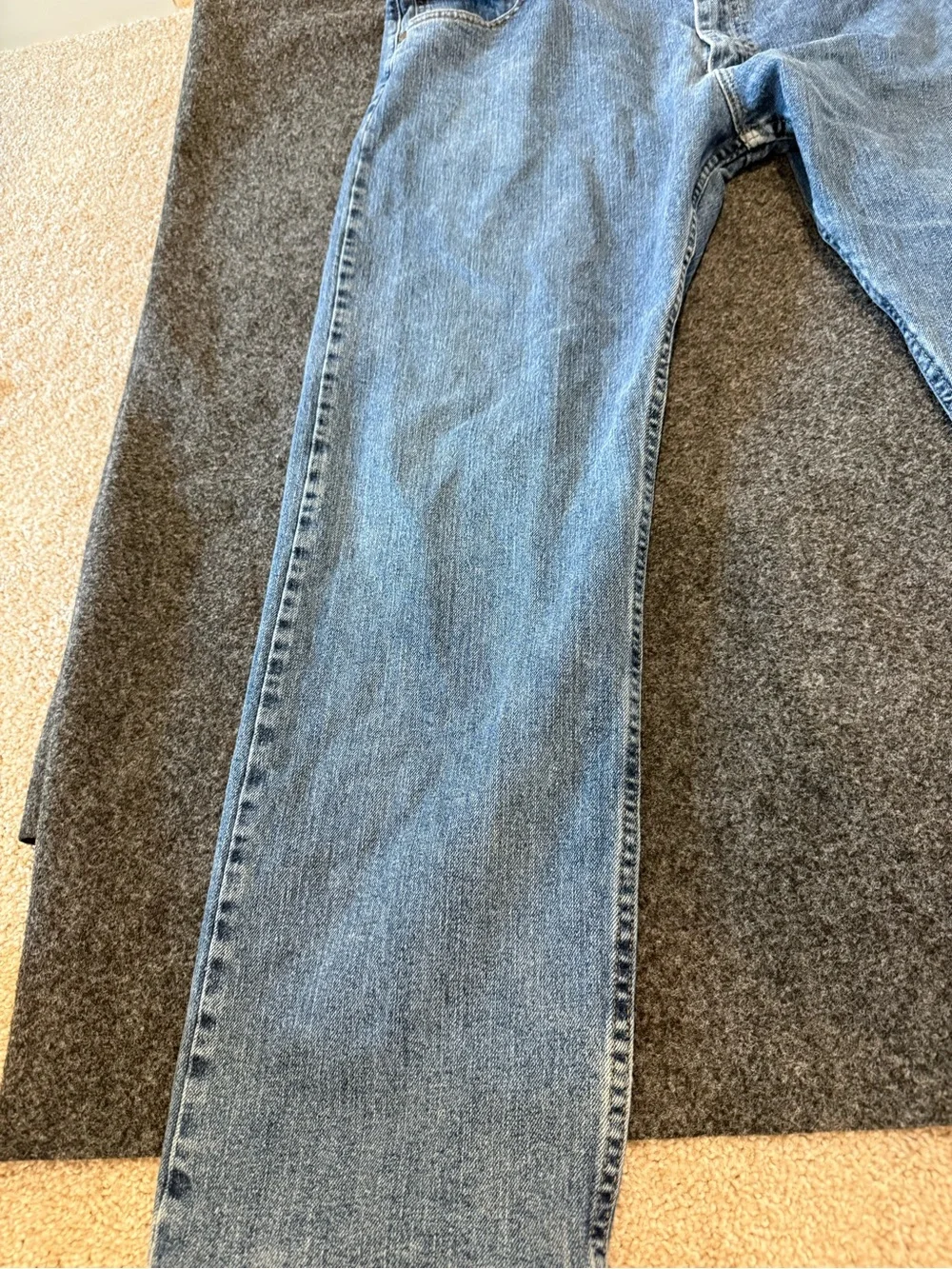Wrangler Men's Regular Fit Straight Leg Blue Jeans 40x30